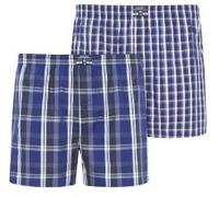 Webboxer JOCKEY, Herren, Gr. XXXL, blau (navy, kariert), Webqualität, Stoff, Obermaterial: 100% Baumwolle, kariert, bequem, Unterhosen, mit Marken Weblabel am Bund (18529549-XXXL) navy, kariert