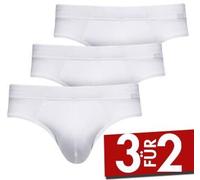 Jockey Herren Cotton+ Brief - 3 Pack, White, S