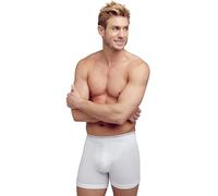 Jockey Boxer Trunk - Boxershorts Herren im 2er Pack, Unterhosen mit Eingriff und Knöpfen, Unterwäsche aus 100% Baumwolle, Herren Unterhosen aus Feinripp-Material, 2er Set, in Weiß
