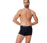 Jockey Chafe Proof Pouch Trunks - Boxershorts Herren im 2er Pack, Unterhosen mit ergonomisch geformter Tasche, atmungsaktive Männer Unterwäsche ohne Eingriff - Doppelpack, in Schwarz