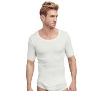 Jockey Classic Cotton Rib Shortsleeve Shirt - Baumwoll T-Shirts für Herren, Shirt mit Kurzarm, Basic mit verstärktem Kragen, Tshirt Herren mit lockerer Passform - Doppelripp, in Weiß