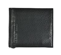 Jockey Club echt Leder Dollar Clip Geldklammer Geldbörse Kreditkartenetui mit Federschnapp-Münzfach Nappaleder schwarz