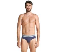 Slip JOCKEY "Cotton Stretch", Herren, Gr. S, blau (blau, mix), Single Jersey, Obermaterial: 95% Baumwolle, 5% Elasthan, körpernah, Unterhosen, ohne Eingriff, elastisch, bequem (11597326-S) blau, mix