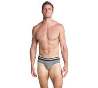 Slip JOCKEY "Cotton Stretch Brief", Herren, Gr. XXL, schwarz (schwarz stripe), Single Jersey, Obermaterial: 95% Baumwolle, 5% Elasthan, gestreift, geringelt, körpernah, Unterhosen, Mittlere Bundhöhe (