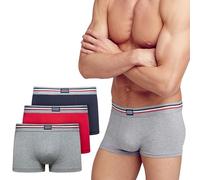 Jockey Cotton Stretch Short Trunk - Boxershorts Herren im 3er Pack, Unterhose mit mittlerer Leibhöhe, Unterwäsche aus Baumwolle und Elasthan, 3er Set in Grau-Melange, in Mehrfarbig