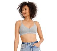 Jockey Damen BH Organic Cotton Stretch Triangel Bralette, Grau meliert, X-Small