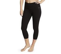 Jockey Damen Cotton Stretch Basic Capri Leggings, Tiefschwarz, M