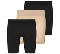 Panty JOCKEY "Skimmies", Damen, Gr. M, 3 Stk., schwarz, beige, beige, Single Jersey, Obermaterial: 79% Polyamid, 18% Elasthan, 3% Baumwolle, unifarben, körpernah, Unterhosen Panty, (3er Pack), hoher B