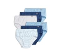 Jockey Elance Hipster Damenunterwäsche, Übergröße, 6er-Pack, Weiß/Boardwalk Stripe/Marina Blue/Blue Stardust/Marina Blue/Blue Stardust, 7