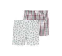 Jockey Everyday Boxer Woven - Baumwoll Boxershorts Herren im 2er Pack, Unterhose mit Eingriff und Knopf, atmungsaktive Unterwäsche für Männer, weicher Komfortbund, 2er Set, in Blau