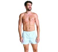 Jockey Everyday Woven Boxer Short - Baumwoll Boxershorts Herren, Unterhose mit Eingriff und Knopfverschluss, atmungsaktive Unterwäsche für Männer mit Seitenschlitzen, in Blau