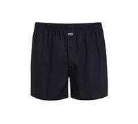 Jockey Everyday Woven Boxer Short - Baumwoll Boxershorts Herren, Unterhose mit Eingriff und Knopfverschluss, atmungsaktive Unterwäsche für Männer mit Seitenschlitzen, in Blau