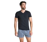 Jockey Herren American V-Neck Shirt - 2 Pack, Black, S