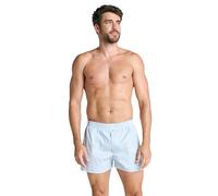 Jockey Herren Everyday Woven Boxer Short - 3 Pack, Shirting Blue, S