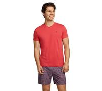 Jockey Herren Night and Day Knit Short Pyjama, Dragonfruit Red, XL