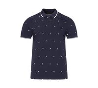 Jockey Herren Pique Polo Shirt, Blue Flower, L