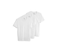 Jockey Herren Unterhemd Baumwolle Stretch Rundhals Unterhemd - 3er Pack, Rauten - Weiß, L