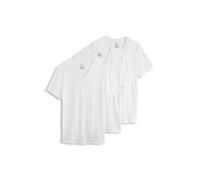Jockey Herren Unterhemd Baumwolle Stretch V-Ausschnitt Unterhemd - 3er Pack, Rauten - Weiß, Mittel
