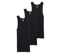 Jockey Men's T-Shirts 100% Cotton Tall Man A-Shirt Tank - 3 Pack, Black, lt