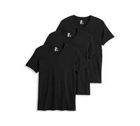 Jockey Men's T-Shirts Cotton Stretch V-Neck T-Shirt - 3 Pack, Black, l