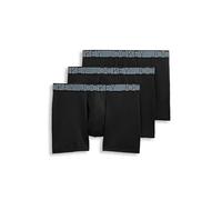 Jockey Men's Underwear Active Microfiber Eco 5" Boxer Brief - 3 Pack, Black, L