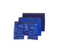 Jockey Men's Underwear Active Microfiber Eco 5" Boxer Brief - 3 Pack, Majestic Blue/Oceanic Camo/Brilliant Blue, S