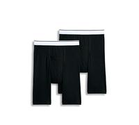 Jockey Men's Underwear Pouch Boxer Brief - 2 Pack, black, XL