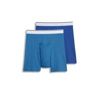 Jockey Men's Underwear Pouch Boxer Brief - 2 Pack, Blue Spring/Just Blue, 2XL
