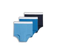 Jockey Men's Underwear Pouch Brief - 3 Pack, Blue Spring/Just Blue/Navy Blue, M
