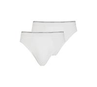 Jockey Modern Classic Brief 2er Pack - Unterhosen für Männer, Unterwäsche aus 100% Baumwolle, Herren Slips ohne Eingriff, Feinripp-Material, 2er Set, in Weiß