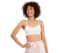 Jockey Modern Micro Seamfree Bralette - Damen BH ohne Bügel, gepolstertes Bustier mit herausnehmbaren Cups, Nahtlose Unterwäsche, schmale verstellbare Träger, in Weiß