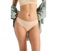 Jockey Seamfree Thong - Nahtlose Damen Unterwäsche, atmungsaktiver Tanga, Seamless Slip ohne störende Nähte, Microfaser Women Underwear mit angenehmem, Beige