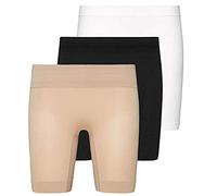 Jockey Skimmies Slipshort 3er-Pack - Nahtlose Radlerhose für Frauen - mit langem Bein, Anti-Reibungs-Hose aus Mikrofaserstoff, Shorts mit hohem Bund, 3er Set, in Mehrfarbig