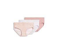 Jockey Women's Underwear Elance Breathe Hipster - 3 Pack, White/Seashell Rose/Horizon Rose Neutral, 7