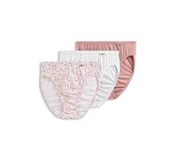 Jockey Women's Underwear Elance French Cut - 3 Pack, Diamond White/Prim Floral/Earth Rose, 5