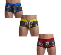 JOCKMAIL 3 Pack Herren Camoflage Unterwäsche Boxer Sexy Klassisch Gedruckt Camouflage Männer Unterwäsche Höschen, 463-gelb+rot+blau, Medium
