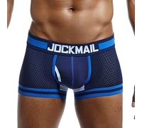 JOCKMAIL Herren-Boxershorts, Netzstoff, schnelltrocknend, atmungsaktiv, Eisseide, Herren-Unterwäsche, Unterhosen, 401 - Marineblau, X-Large
