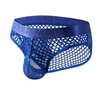 JOCKMAIL Herren Slip Männer Atmungsaktive Baumwolle (DE/NL/SE/PL, Alphanumerisch, L, Regular, Regular, Blau)