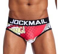 JOCKMAIL Herren Slip Unterwäsche Sexy Bedruckte Slips Low Rise Stretch Briefs Atmungsaktiv Bequem für Alltag und Freizeit (DE/NL/SE/PL, Alphanumerisch, M, Regular, Regular, 336)