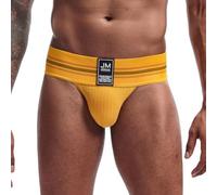 JOCKMAIL Herren-Slip, weich, breiter Gürtel, bequem, Sport, athletisch, Baumwolle, Unterwäsche, gelb, XL