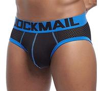 JOCKMAIL Herren Unterhosen Slip Herren Sexy Slips Atmungsaktiv (DE/NL/SE/PL, Alphanumerisch, M, Regular, Regular, Schwarz)