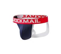 JOCKMAIL Jockstrap Herren Sexy Unterwäsche String Tanga Männer Mesh Atmungsaktiv G-String Slip Sport (DE/NL/SE/PL, Alphanumerisch, L, Regular, Regular, Königsblau)