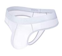 JOCKMAIL Sexy Herren Slips Bikini Ice Silk Transparent Herren Slips Unterwäsche Sexy Schwuler Bikini Tangas Männlich Spitzenhöschen (M, Weiß)