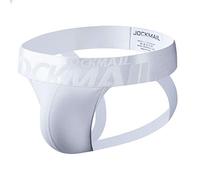 Jockstrap Herren Men String Tanga Jocks Stretch Tanga Slip Männer Unterhosen Jockstraps Sport Tangaslip Atmungsaktiv Sportunterwäsche Weiß L
