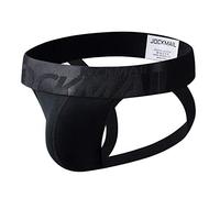Jockstrap Herren Men String Tanga Jocks Stretch Tanga Slip Männer Unterhosen Jockstraps Sport Tangaslip Atmungsaktiv Sportunterwäsche Schwarz XL
