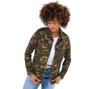 Joe Browns Damen Boutique Embroidered Back Camo Jacket Jacke, Khaki, 38
