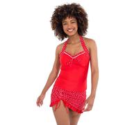 Joe Browns Damen Retro Polka Dot Neckholder Tankini Top, rot, 42