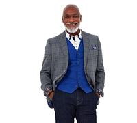 Joe Browns Herren Klassisch Karierte Einreihige Anzugjacke Blazer, grau, 54