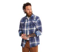 Joe Browns Herren Light Acid Wash Kariertes Hemd, blau, M