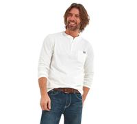 Joe Browns Herren Schlichtes Henley-Top T-Shirt, weiß, L